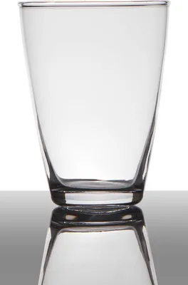 Produktbild von INNA-Glas Glasvase Glas Natalie, Trichter - rund, klar, 12cm, Ø 9cm - Blumenvase - Konische Vase