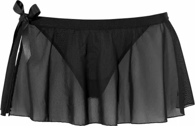 Produktbild von Petite fleur gold Stringrock , Ouvert, transparente Unterwäsche, String schwarz Größe 44/46