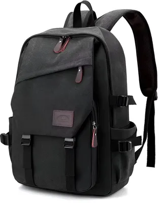 Image de CarryQuest® - Sac à dos de voyage en toile, 48 cm, noir