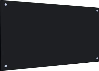 Image de Dosseret de cuisine Noir 90x50 cm Verre trempé