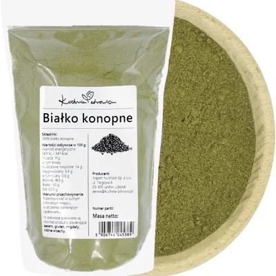Produktbild von Hanfprotein Pulver 1 kg Vegan Eiweiß Ballaststoffe Sport Fitness Shake Küche