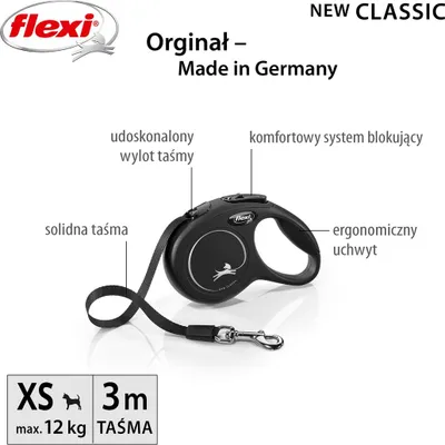 Produktbild von flexi CAT XS Seil 3 m schwarz