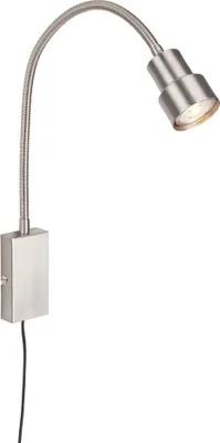 Immagine prodotto di Lampada da parete LED Lampada da comodino GU10 Interruttore touch Braccio flessibile 3000K metallo Briloner