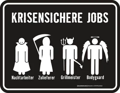Produktbild von Krisenjobs - Fun-Schilder - Blechschild