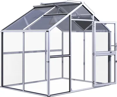 Produktbild von KGT Gewächshaus "Novum II" pressblank 5,7 m² 4 mm ESG, 10 mm HKP