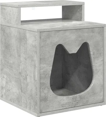 Image de Maison pour chat Béton 42,5 x 40 x 53,5 cm Bois d'ingénierie