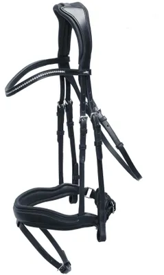 Produktbild von Schockemöhle Sports Anatomische Trense Stanford Trensenzaum Black / Silver WB