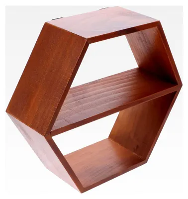 Produktbild von Holz Wandregal Geometrisches Wandregal für Kleinigkeiten im Wohnzimmer und Schlafzimmer