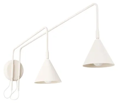 Produktbild von Wandleuchte NOX 2 beige mit einem Schalter 2xE14 10W Stahl 30x80x150cm Sollux Lighting