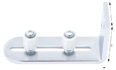 Produktbild von Türrollenführung, verstellbar, platzsparendes Design, Silber