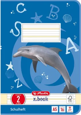 Produktbild von herlitz Schulheft x.book, DIN A5, Lineatur 2 / liniert