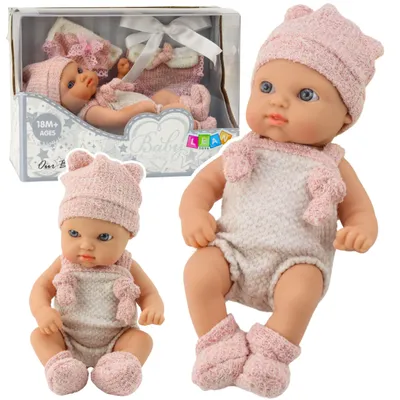 Productafbeelding van Babypop Roze Outfit Hoed Slab 18 Cm
