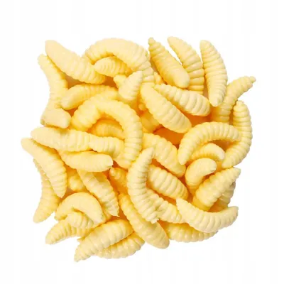 Produktbild von Künstliche WHITE BAIT Würmer PINKA Köder Fliegen LARVEN Set mit 100 Stück