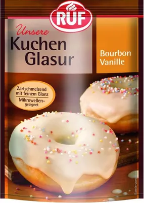 Produktbild von RUF Kuchenglasur Bourbon Vanille mikrowellengeeignet im Beutel 100g