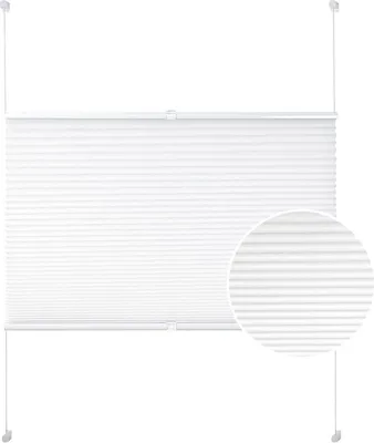 Immagine prodotto di Tende bianche - Tenda a rullo, oscurante - 85x220cm - Senza foratura - Poliestere - Finestre e porte