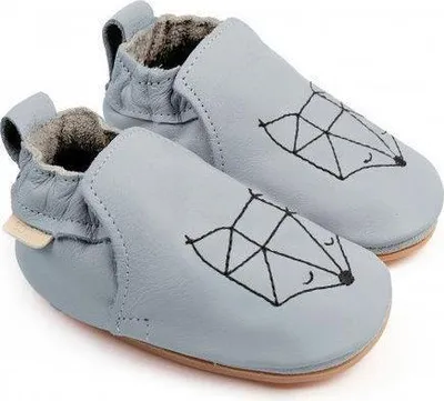 Produktbild von Boumy DUBI Twilight Fox hellblau Lederschuhe Krabbelschuhe - 12-18 M