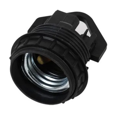 Productafbeelding van Lamphouder met ophangoog + ring - E27 - Zwart