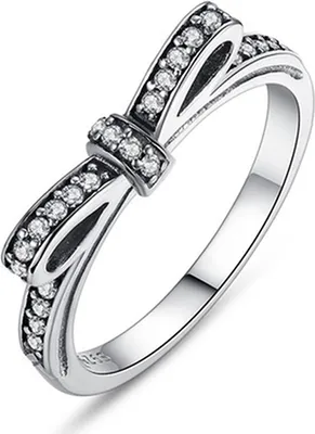 Produktbild von Frauen Retro Strass Intarsien Legierung Bowknot Engagement Finger Ring Schmuck Geschenk-7