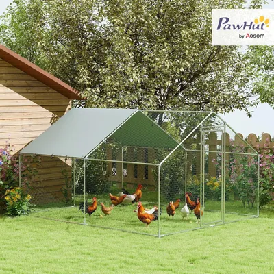 Produktbild von Hühnerstall - Hühnerhaus - Geflügelgehege - Hühnergehege - Geräumiger Hühnerstall, 10,2 m² - Verzinkter Stahlrahmen
