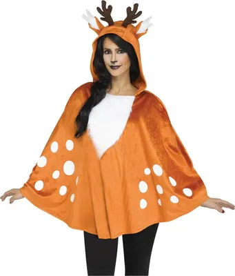 Produktbild von Reh Kapuzen-Poncho für Karneval, Fasching & Motto Party