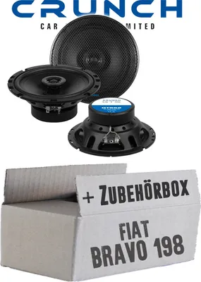 Produktbild von Fiat Bravo 198 Heck - Lautsprecher Boxen Crunch GTS62 - 16,5cm 2-Wege Koax GTS 62 Auto Einbauzubehör - Einbauset