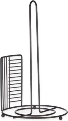 Obrázek produktu pro Kuchyňský držák na papírové role z černého kovu 18,5 x 31,5 x 18,5 cm (6 kusů)
