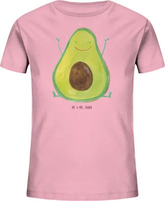 Produktbild von Mr. & Mrs. Panda Kleinkinder T-Shirt Avocado Glücklich 12-14 Jahre (152/164) - Baumwolle Pink - Geschenk, Baumwollshirt Kinder, Chaos, Frucht, Freude, Kindershirt, Teenager