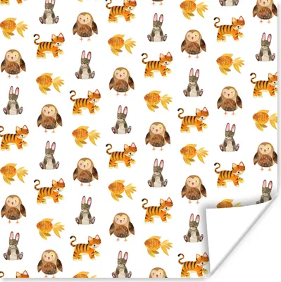 Produktbild von MuchoWow® Poster Wilde Tiere - Muster - Farben 30x30 cm - Wandposter - Printing