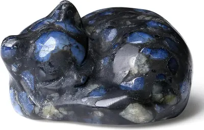 Immagine prodotto di Gatto blu Labradorite Cristalli Figurina 4cm Statua scolpita