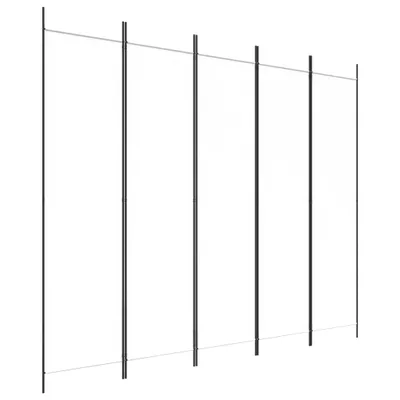 Image de vidaXL Paravent 5 pcs. blanc 250x200 cm Tissu - Séparation de pièce