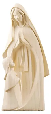 Madonna von Lourdes Holzstatue, 14 cm, handgeschnitzt