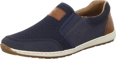 Produktbild von Rieker Herren Halbschuhe Slipper 08869, Größe:45 EU, Farbe:Blau
