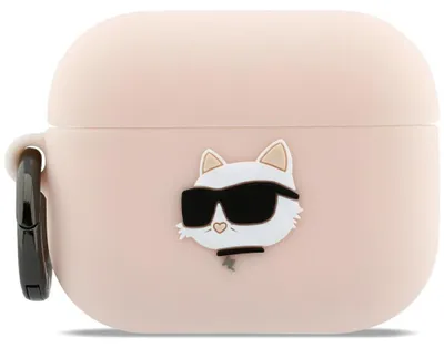 Zdjęcie produktu dla Etui Karl Lagerfeld Silicone Choupette 3D do AirPods Pro 3 różowy