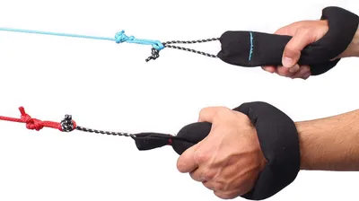 Imagen del producto de Manetas de control acolchadas para cometas de acrobacias y de doble línea, robustas, cómodas y de uso universal