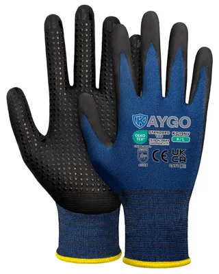 Produktbild von KAYGO Arbeitshandschuhe mit Grip Noppen für Anti-Rutsch Griff, KG19NV