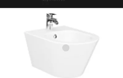 Produktbild von Hänge Bidet weiß, Sanitärkeramik, 530x355 mm, mit Hahnloch und Überlauf