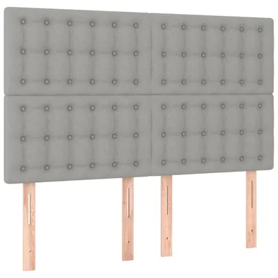 Produktbild von Kopfteil Hellgrau 144x5x118/128 cm Stoff