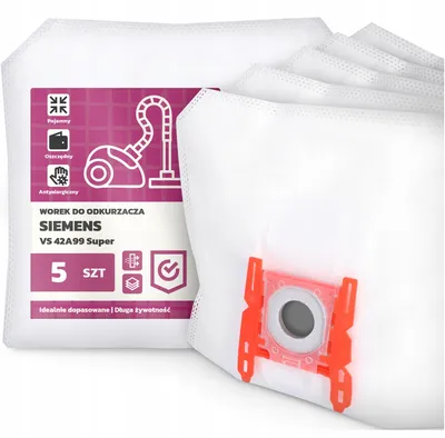 Produktbild von Siemens VS 42A99 Super Synthetik Staubsaugerbeutel 5 Stück