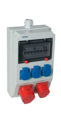 Produktbild von Kunststoffwandverteiler Verschraubung M32 2xCEE 16 A,3x230V