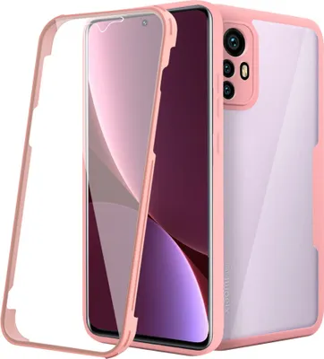 Produktbild von Xiaomi 12 / 12X Schutzhülle, Eingebautem Displayschutz 360 Grad Komplettschutz Handyhülle für Xiaomi 12 / 12X Pink