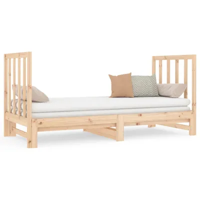 Image de Lit coulissant sans matelas 2x(90x190) cm