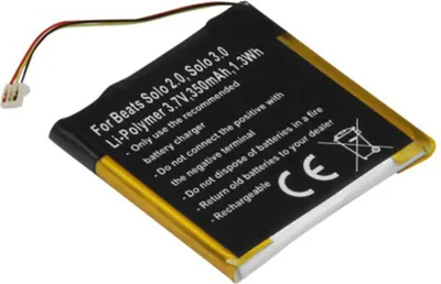 Zdjęcie produktu dla Avizar, bateria do słuchawek Beats Solo 2/3, Li-Polymer 350 mAh, czarna