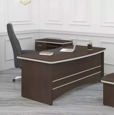 Zdjęcie produktu dla Brązowe biurko biurowe designerskie biurko gabinetowe