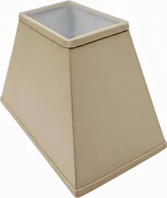 Produktbild von Lampenschirm rechteckig Samtoptik | Beige | Trapez | H 17 X L25X B15