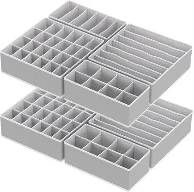 Productafbeelding van Famanu organizers voor kledingstukken, 8 stuks - Opvouwbare opbergdozen voor ondergoed en sokken