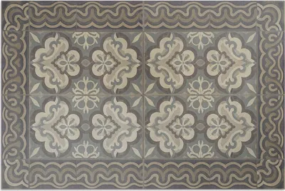 Immagine prodotto di Geometrie rustiche su piastrelle vintage – Tappeto in vinile – 120x180 cm – Tappeto per esterni – Adatto per terrazze – Resistente agli agenti atmosferici – Design moderno