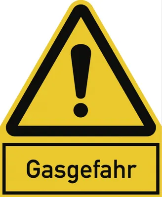 Produktbild von Dreifke® Gasgefahr, Kombischild, Kunststoff, 200x244 mm