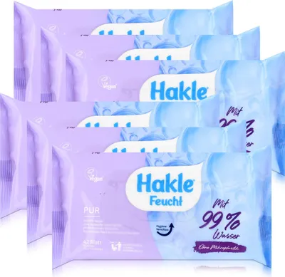 Produktbild von Hakle Feucht Pur mit 99% Wasser 42 Blatt - Toilettenpapier (6er Pack)