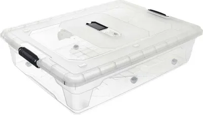Produktbild von ORION UNTERBETTBOX mit Rollen Unterbettkommode niedrig XXL 50l 80x60x20cm