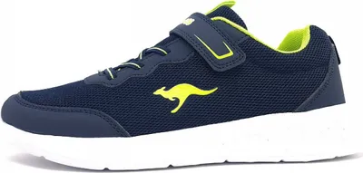 Produktbild von KangaROOS Jungen Lowtop-Sneaker 22874-28, 22874-29, 22874-30, 22874-32 KGR-10080 dunkelblau/gelb 28